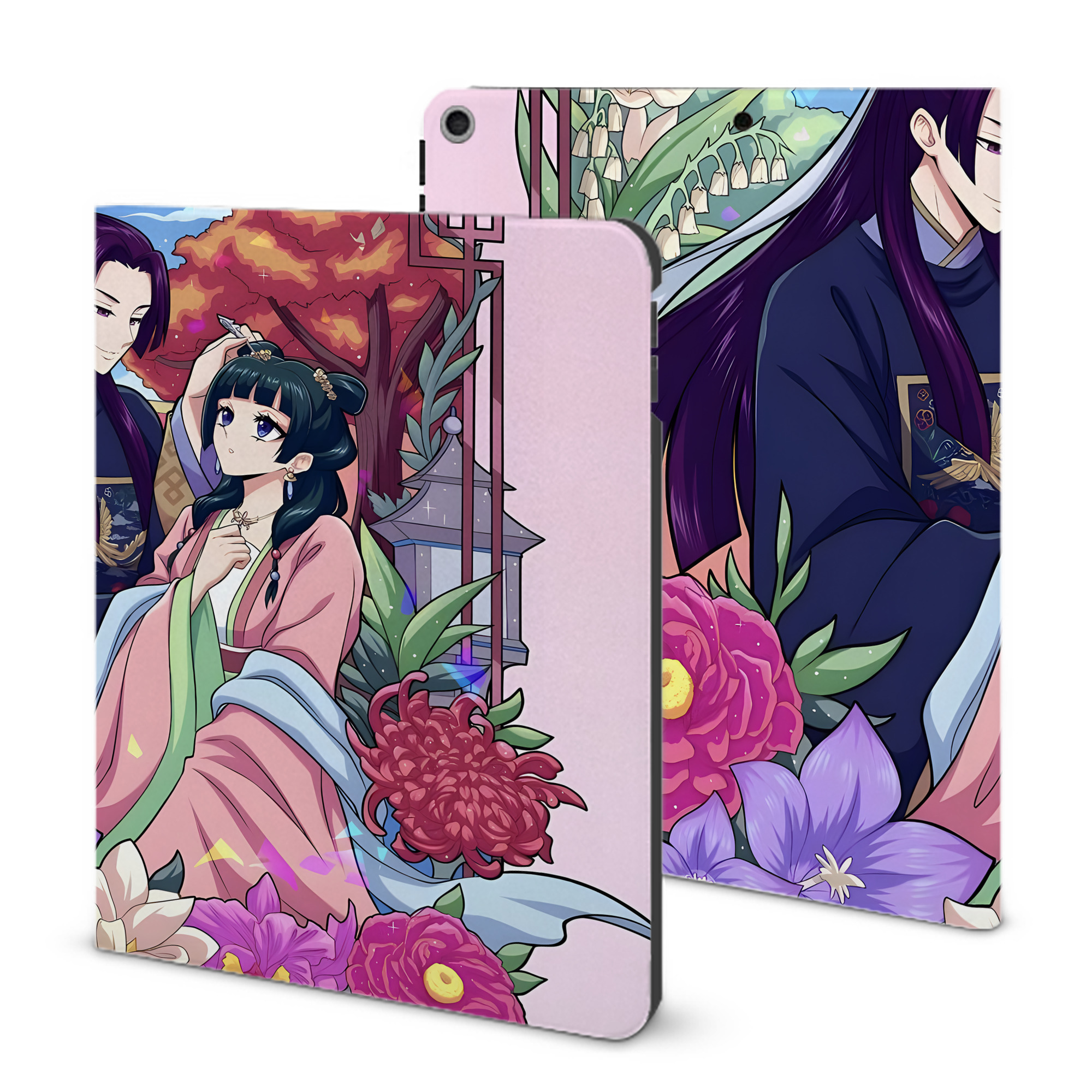 （画像用） 薬屋のひとりごと The Apothecary Diaries IPad ケース ブック型 PUレザー TPU 耐衝撃 軽量 薄型 ペン収納なし 全面保護 IPad 各モデル対応